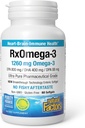 Φυσικοί παράγοντες RxOmega-3, Φυσική υποστήριξη για την υγεία της καρδιάς με DHA και EPA, ημερήσιο συμπλήρωμα διατροφής, 60 Softgels