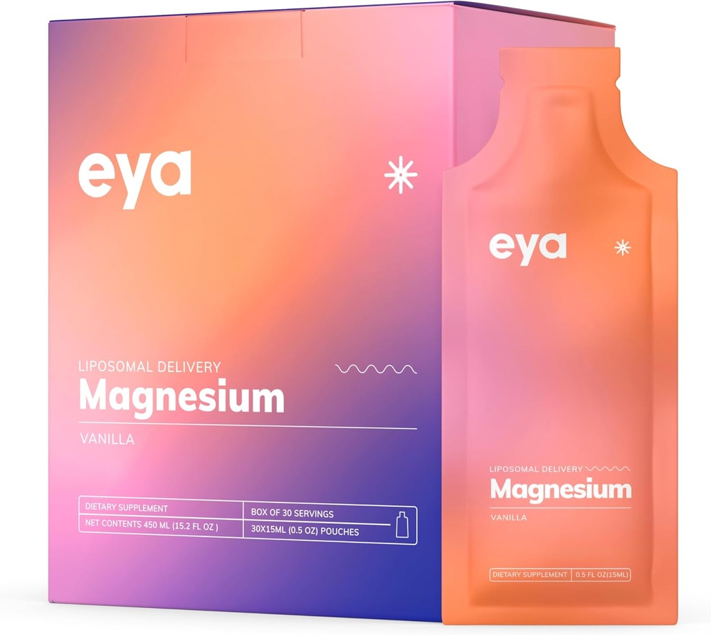 Premium Liposomal Magnezyum Tamam, Kemik Sağlığı, Kas Fonksiyonları, Erkekler ve Kadınlar için Focus & Genel Wellence, Vegan (Vanilla Flavour - 30 Sachets x 15 ml)