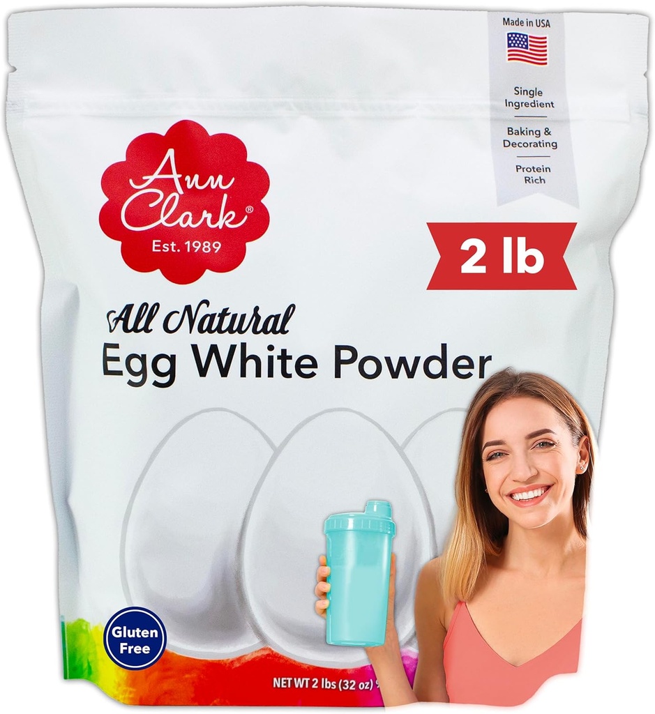 Ann Clark Tüm Doğal 100% Yumurta Beyaz Protein Toz ABD'de Yaptı, 2 Lbs