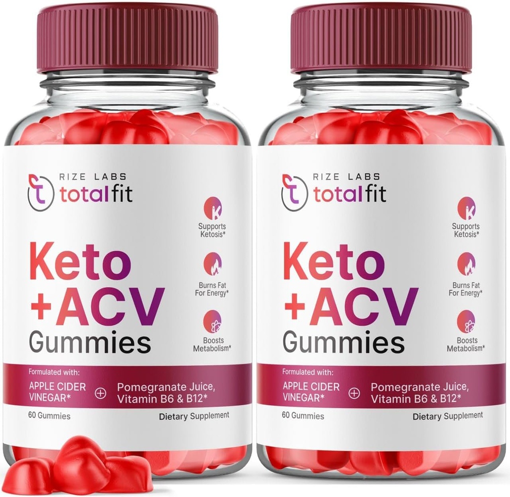 rize labs (πακέτο των 2 Σύνολο Fit Keto ACV + Gummies, Σύνθετη απώλεια βάρους, Σύνολο Fit Keto Gummies Κριτικές Gomitas (120 Gummies)