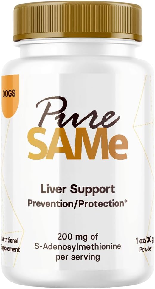Pure SAM-e 200 mg Συκώτι Υποστήριξη για Σκύλους - Κοτόπουλα άρτιο συμπλήρωμα ήπατος - S-Αδενοσυλομεθειονίνη για σκύλους για την υποστήριξη Υγιής Ηπατική λειτουργία - Scoop Περιλαμβάνεται 30g (1oz)