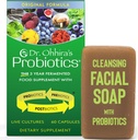 Dr. Ohhira's Probiyotiks Original Formula 60 Capsules with Bonus Beauty Bar Soap Travel Size 20g - Kadınlar ve Erkekler için Soğutma Supplement, 13 Probiyotik Strains