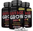 Sadece Laboratuvarlar (3 Pack Savage Max 1600MG Advanced Men's Heath Formula180 Capsules