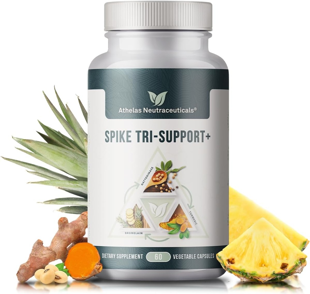 Spike Tri-Dep + Nattokinase, Bromelain ve Turmeric - Dandelion Ekstraksiyonu, Black Seed Extract, Green Tea Leaf, Selenium For A Full Spectrum Spike Support Supplement