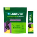 Sıvı I.V.® Hydration Multiplier +Energy | Blackberry-Peach | Elektrolyte Toz İçecek Mix | 1 Pack (14 hizmet)