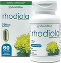 VH Nutrition RHODIOLA | Rhodiola Rosea Supplement | 3% Salidrosides Standardized Extract | 60 Easy-to-Swallow Capsules
