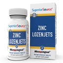 Superior Source Zinc Lozenjets - Συμπλήρωμα υποστήριξης ανοσοποιητικού συστήματος - Trace Mineral Supplement Aids Systems & Functions - Συμπλήρωμα ψευδαργύρου για γυναίκες & άνδρες - 60 στιγμιαία δισκία διάλυσης