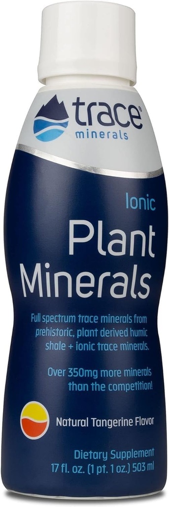 Trace Minerals | Liqiud Ionic Plant Minerals | Diyetsel Tamam | sertifikalı Vegan, GMO, Gluten Free, BPA Free, Üçüncü Parti Test Edildi | Tangerine | 17 Fl Oz