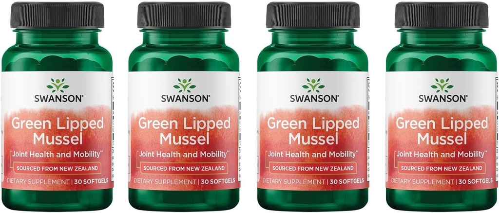 Swanson Νέα Ζηλανδία Πράσινο Lippped Mussel Oil 30 Sgels (4 Pack)