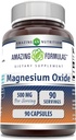 Amazing Formulas Magnesium Oxide Supplement | 500 Mg per Serving | 90 Capsules | Non-GMO | Gluten-Free | Made in USA