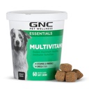 GNC Pets Essentials Dog Multivitamin Yumuşak Chews, Salmon Oil Dog Supplement in Bacon Flavor, Immune ATM and Skin and Coat Support Chewable with Vitamins & Minerals, 60 Count