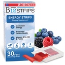 Temel Kaynak 2.000 339 Methylfolate | Sublingual Energy Strips | Biotin, B6, 5-MTHF L-Methylfolate | Sublingual B12 Vitaminleri, Folate | Enerji, Nerve Function - 30 Strips