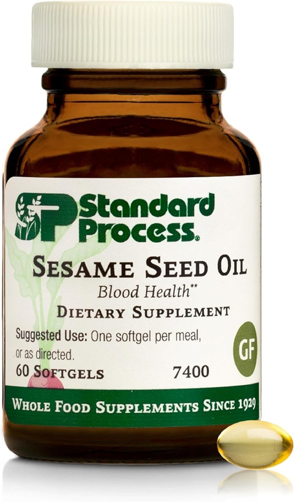 Standart Süreç Sesame Tohum Yağı - Tüm Gıda Antioksi, Sağlıklı Kan, Immune Support Supplement, Liver Support and Liver Supplement with Soundame Seed Oil - 60 Softgels