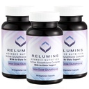 Relumins Advance White Active Glutathione Kompleksi - Max Dose 900 mg Glutathione with 6X Bransons, ALA & NAC - Anti-Aging Skin Brighting Supplement - 60 Caps x 3 Şişes