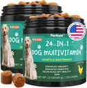Köpek Desteği için Köpek Vitamini ve Supplements, Senior & Puppy Multivitamin for Dogs Support with Glucosamine Chondroitin Omega Probiyotiks - Dog Multivitamins Hip & Ortak, Skin, Immune - (Chicken 240 Ct)