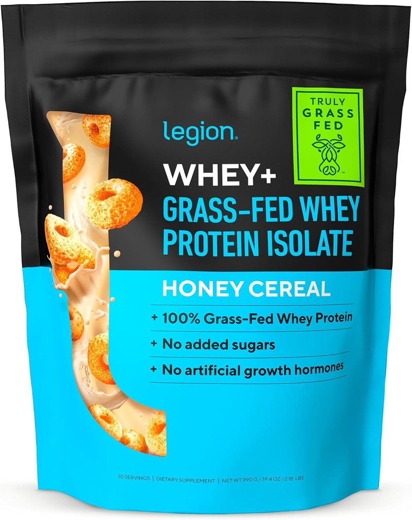 LEGION Whey+ Protein Whey Isolate from Grass Fed İneks - Whey Protein Isolate Toz Low Calorie, Non-GMO, Sugar Free, Lactose and Gluten Free, All Natural Protein Toz for Men & Women, 30 Servisler