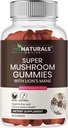 MINATURALS Super Mushroom Gummies for Yetişkinler, 10X Mushroom Supplement w/Lions Mane, Supports Brain and Immune System Health, No More Pills & Capsules