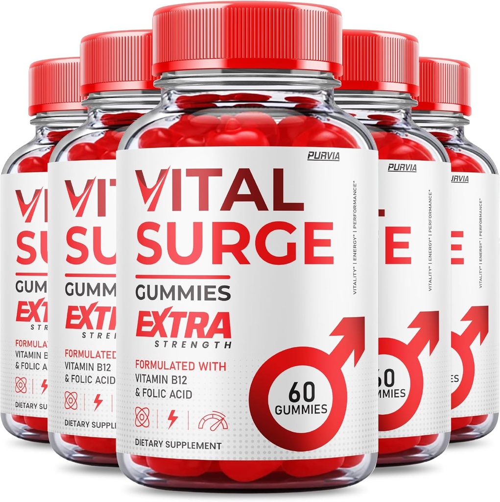 (5 Pack) Vital Cerrah Gummies - Resmi Formula - En Güçlü Vital Gummies, Vitalsurge Vitamin Supplement Gummies Advanced Wellness Support, Vital Cerrah Gummies ABD'de (300 Gummies)