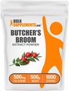 BulkSupplements.com Butcher's Broom Extract Toz - Butchers Broom, Herbal Supplement - Vegan & Gluten Free, 500 mg per Service, 500g (1.1 lbs) (Paket 1)