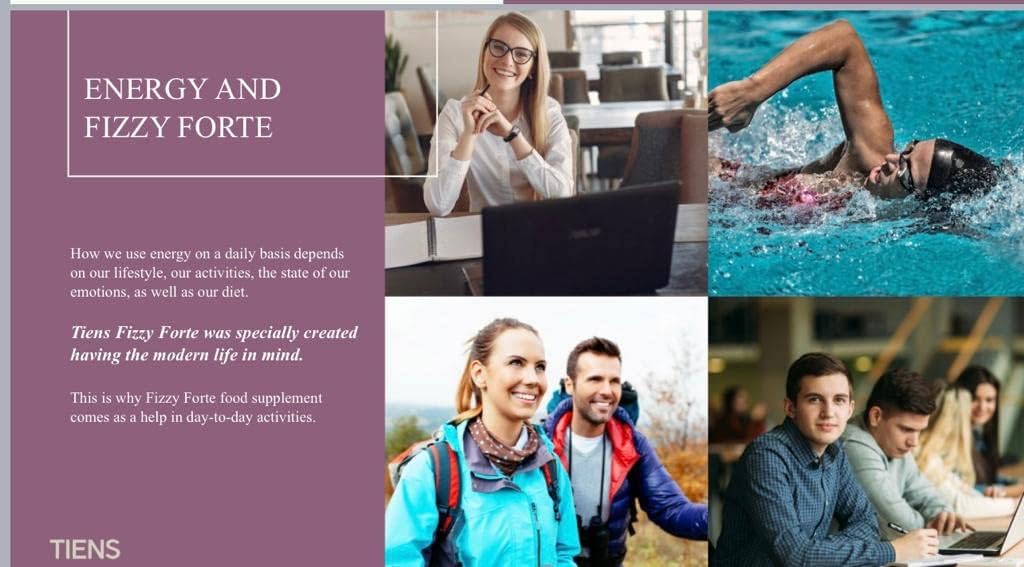 Vitaminler ve Mineraller ile Tiens Food Supplement, Fizzy Sparkling Tabletleri (84g) Magnezyum, B2, Sweet Basil & Beetroot Ekstraksiyonlar - Enerji Boost