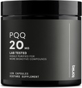 Toniiq% 99+ 20 mg Supplement - Ultra Yüksek Yükseklik PQ 20mg Yoğun Formula - PQ 20 mg 120 Capsules - Pyrroloquinoline Quinone Supplement - 1 Capsule Servisi - Vegetarian Capsules