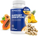 Digestive Enzymes Supplement (90 Capsules) Destek Digestion - Purified Bile, Pancreatin, Plant Enzymes, Ox Bile, Betaine HCL, Support Digestion of Fats Carbohidrats and Proteins