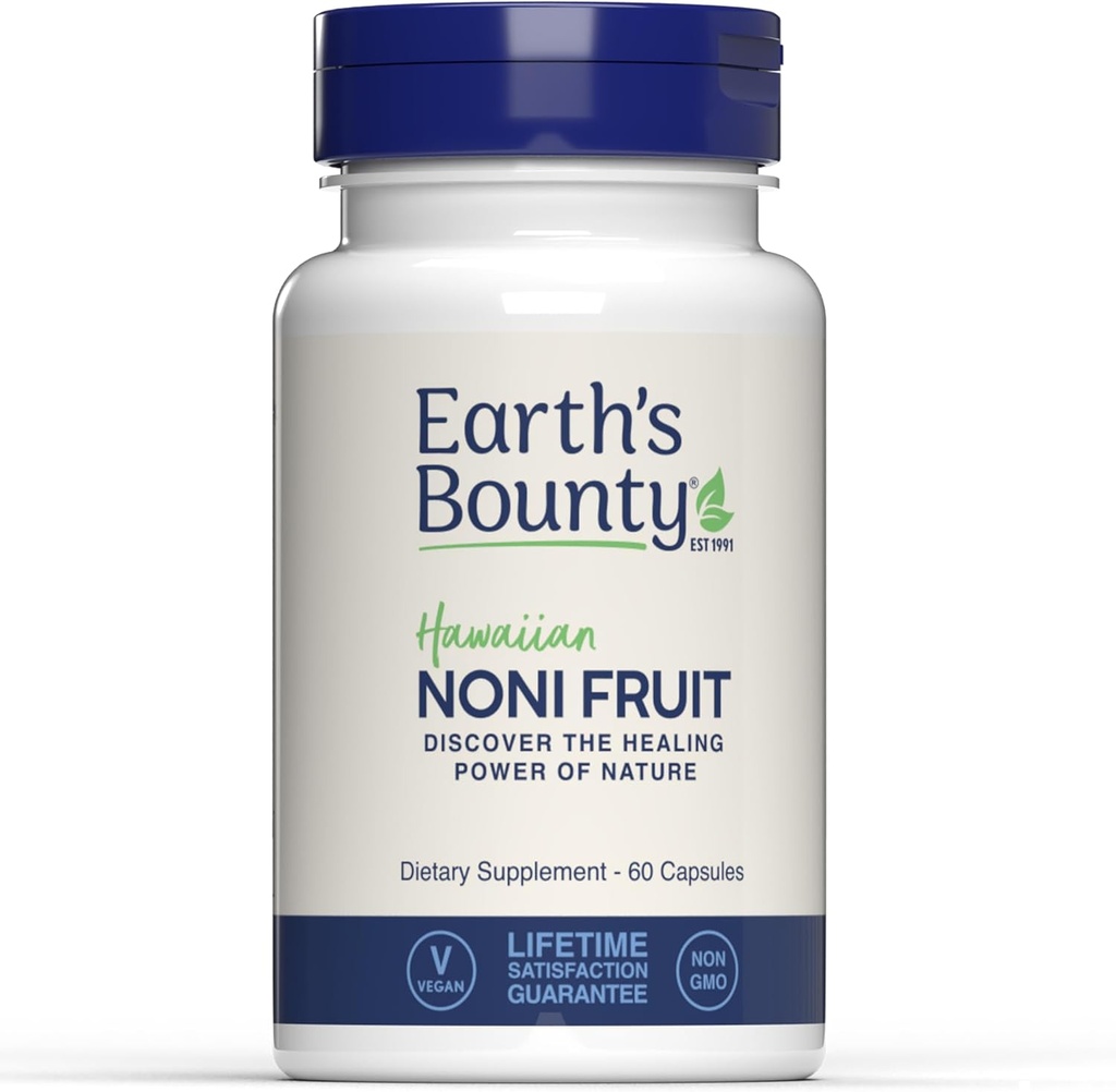 Dünya'nın Bounty Hawaiian Noni Fruit Capsules - 60 Veggie Caps - Sağlıklı Immune System & Ortak Sağlık Desteği - 100% Doğal & Pure Noni - Vegetarian