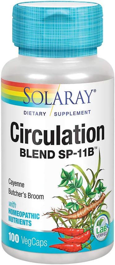 SOLARAY Circulation Mix SP-11B | Herbs & Hücre Salt for Health Circulatory System Support | 50 Hizmet | 100 VegCaps