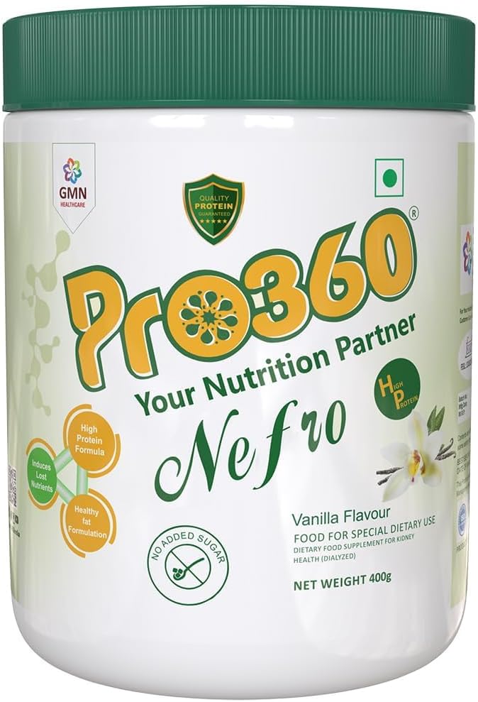 Nefr.o HP 400g (FKA Nephro) - Diiyal Bakım Beslenme Supplement Toz - Yüksek Protein Formula Formula Formula, L-Taurine, L-Carnitine for Kidney/Renal Health – No Eklenmiş Şeker, Vanilla Flavour
