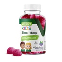 Viteey Ψευδάργυρος για παιδιά Gummies, 15mg - Ανοσοποιητική Υποστήριξη - Ισχυρό φυσικό αντιοξειδωτικό, Παιδικό συμπλήρωμα βιταμίνης ψευδάργυρου - Vegan, Ζελατίνη δωρεάν, Γλουτένη χωρίς - Νόστιμο μασώμενο Gummy γεύσης μούρου