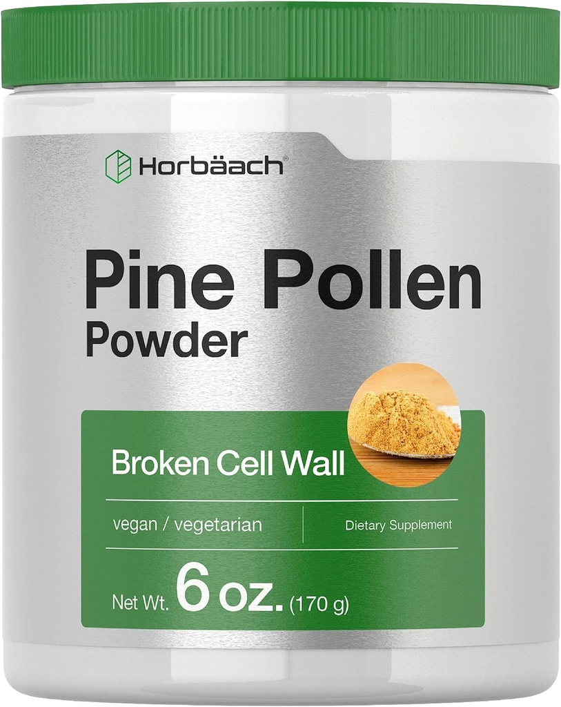 Horbäach Pine Pollen Toz | 6 Ounce | Doğa Superfood | Non-GMO, Vegetarian, Gluten Free Supplement Supplement Supplement