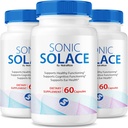 (3 Pack) Sonic Solace - Sağlıklı işitmeyi korumak için Gelişmiş Formula, Resmi Sonic Solace for Ear Health, All Natural Support for General Well-Being, SonicSolace Review (180 Capsules)
