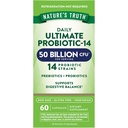 Nature's Truth Probiyotik for Women and Men | 50 Milyar CFU | 14 Probiyotik Strains | 60 Capsules | Stomach Friendly | 200 mg Prebiyotiks | Vegetarian, Non-GMO & Gluten Free Supplement