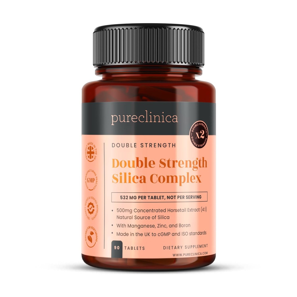 Διπλή αντοχή Silica Complex – 3 Μήνες Προμήθεια! (2000mg εκχύλισμα αλογοουρά x 90 δισκία)