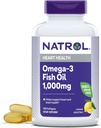 Natrol, Omega-3 Fish Oil Softgels, Heart Health Diyetary Supplement, 1000 mg, 150 Count