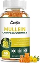 Catfit Mullein Gummies for Lungs – Εκχύλισμα φύλλων Mullein με Quercetin, Elderberry για αναπνευστική και ανοσοποιητική υποστήριξη, Lung Health & Breathing, Vegan, Ανανάς Γεύση, 60 Gummies