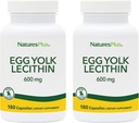 NaturesPlus Egg Yolk Lecithin - 600 mg, 180 Capsules - 2 Paket - Soy Free, Gluten Free - 180 Toplam Hizmetler