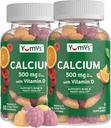 YumVsuba D3 Vitamini ile 500 mg - Raspberry & Orange Flavordis Vitamin D Gummies, Çocuklar ve Yetişkinler için Chewable Food Supplement, Vitamin Duba Gummies (60 Kont)