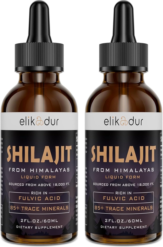 Shilajit Resin Organic Liquid Supplement, Shilajit Himalayan Organic, Shilajit Liquid Drop, Shilajit Drop Contain 85 Trace Minerals, Alternative to Resin & Capsles,120 ml