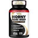 Horny Goat Weed 1275 mg MAX STRENGTH w/Maca (2 Μήνες Προμήθεια) - Energy & Performance Complex for Men and Women 