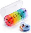 Medical Box Travel Pill Organizer Case, 2 Times a Day, Büyük AM/PM Haftalık Pill Mineral Planlayıcı, Tıp Hatırlatıcısı Vitaminler için 7 Gün, Fish Oils, Dailyuba Supplements, Capsules