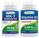 D3 & Vitamin D3 10000 ile En İyi Doğal Vitamin K2 (MK7)