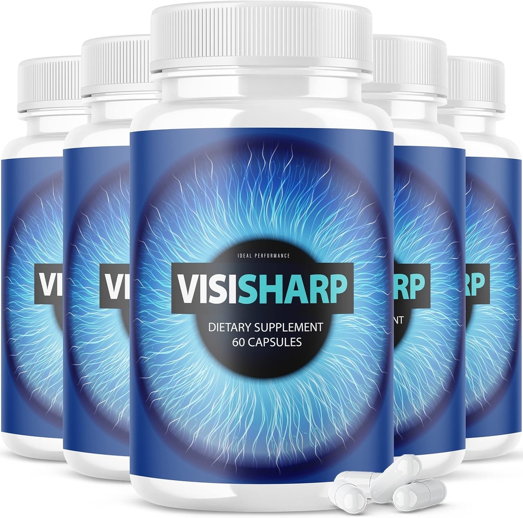 (5 Pack) Visisharp Advanced Eye Health Formula for Eyes Pills Visi Sharp Supplement (300 Capsules)