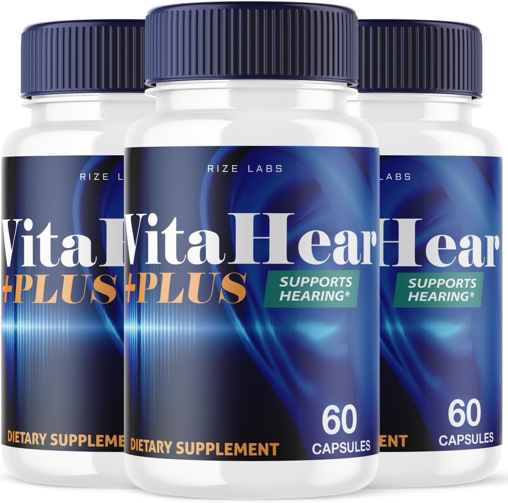 Laboratuarları VitaHear Plus Supplement, Capsules for Complete Ear Health and Advance Formula Pills to Regain Full Capability - Pack of 3(180 Capsules)