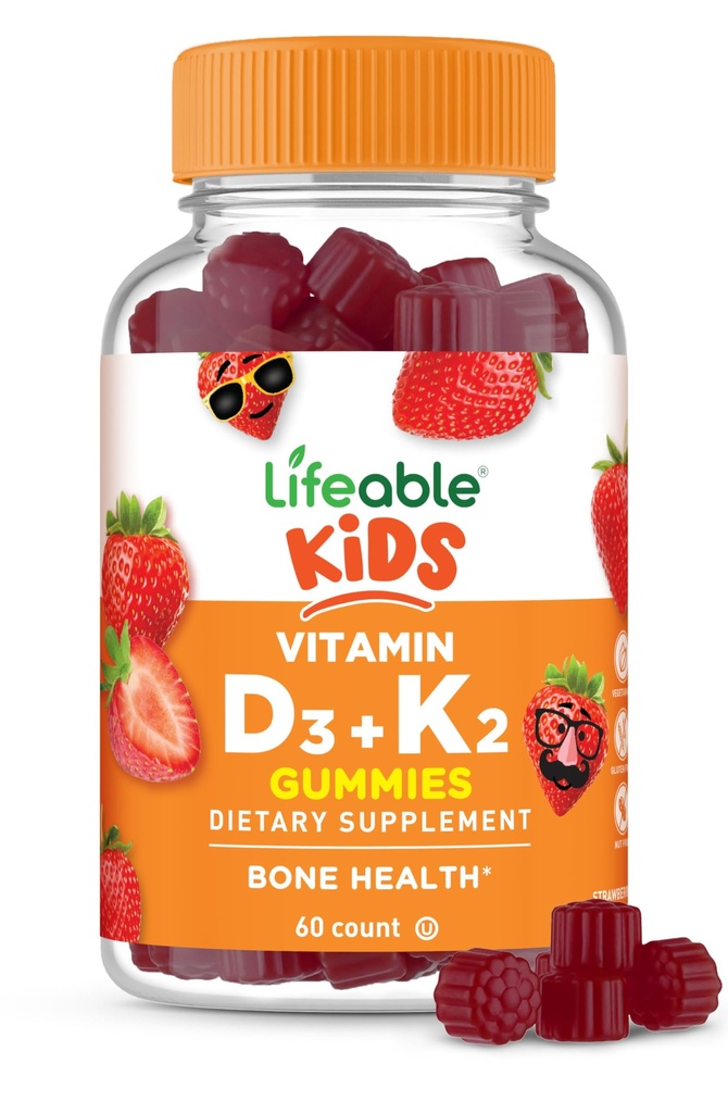 Ζωοποιήσιμα παιδιά Βιταμίνη D3 K2 Gummies 