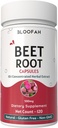 Beet Root Capsules 500 mg | Interd 10:1 Extract Beta vulgaris | Natural Herbal Supplement | Non-GMO, Gluten-Free | No Yapay Katkılar | Swallow için Kolay (120 Kont)