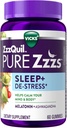 ZzzQuil PURE Zzzs De-Stress 2mg Melatonin Gummies, , Sleep Aids for Adults, Ashwagandha for Stress Support, 60 Gummies