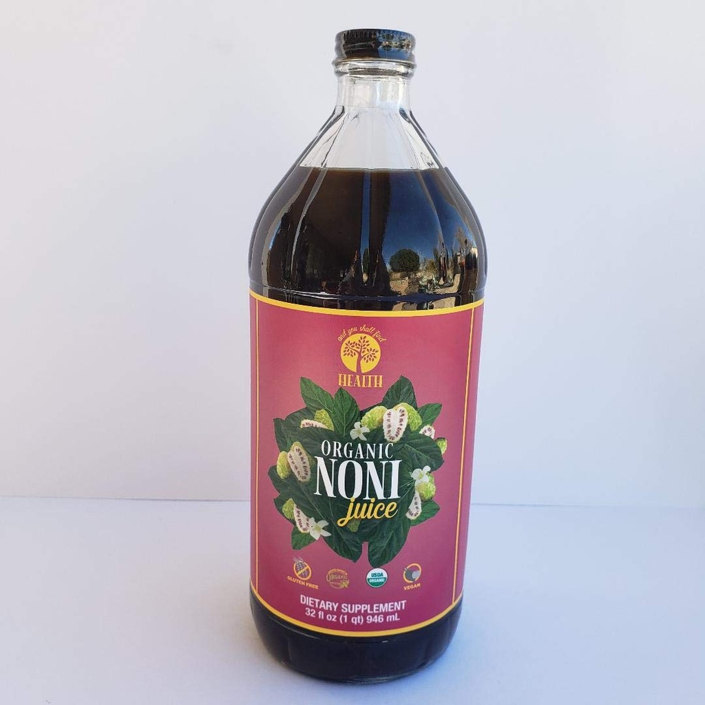 Organik Sadece% 100 Saf Meyve Suyu 32oz (1qt) GloASS Şişe - Flavanol, Mineral & Vitamin Rich 30g Whole Noni Superfur Per 1oz - Gluten-Free