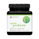 Youtheory Spore Probiotic - 6 Δισεκατομμύρια CFU - Probiotic Digestive Supplement* - Αντιστέκεται στη διάσπαση στομάχου * - Γαλακτοκομικά, Γλουτένη & Χωρίς σόγια - 60 κάψουλες χορτοφάγων