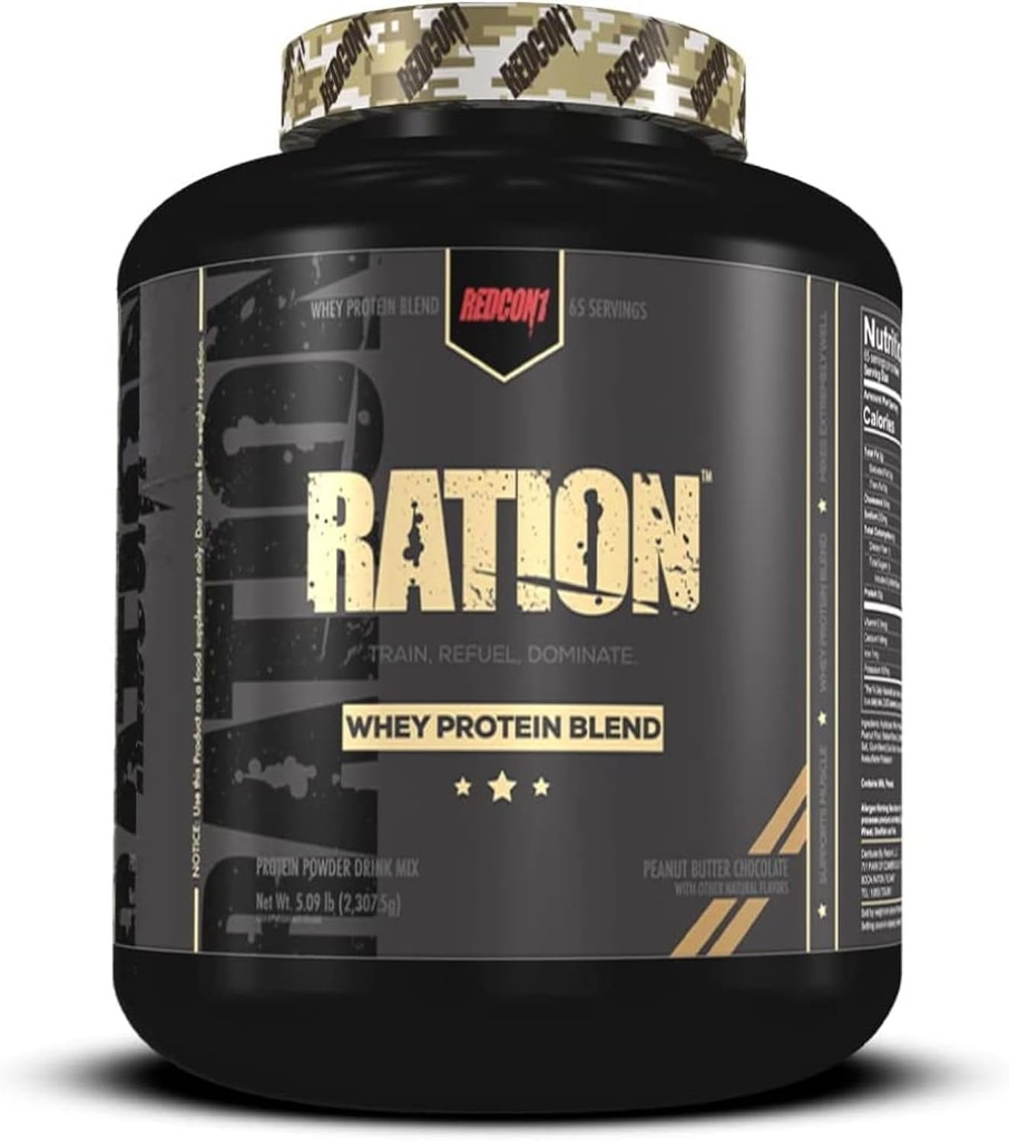 REDCON1 Rasyon - Whey proteini - 5.09 lbs (Peanut Butter Chocolate)